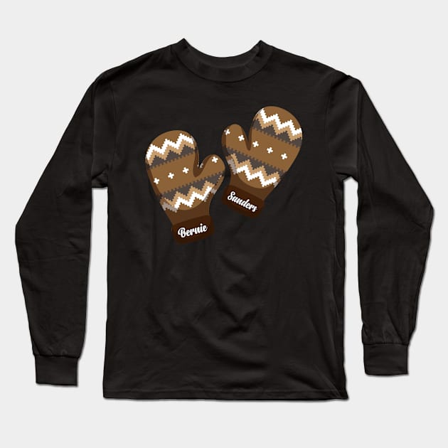 Bernie Sanders Mittens Long Sleeve T-Shirt by societee28